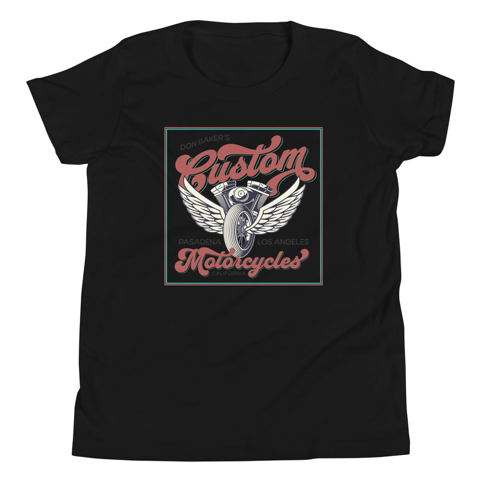 custom motorcycle  Youth Staple Tee