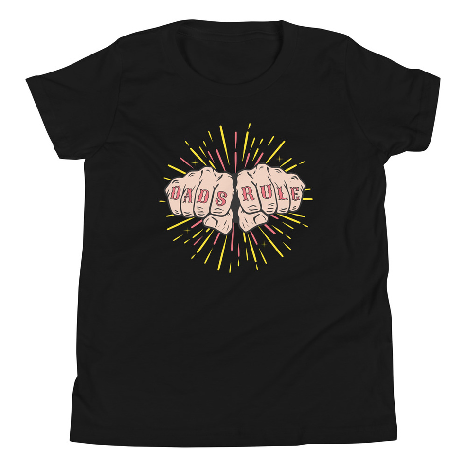 Dads Rule Youth Staple Tee