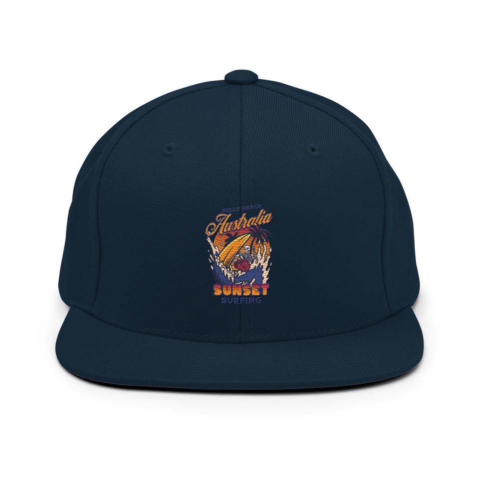 Bells Beach Australia Sunset Surfing Classic Snapback