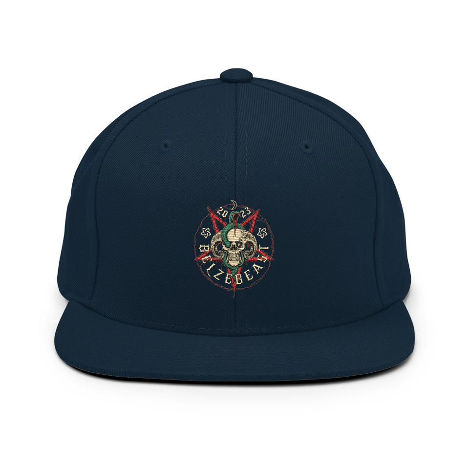 Belzebeast Pentagram - Halloween Skull with Snake Classic Snapback