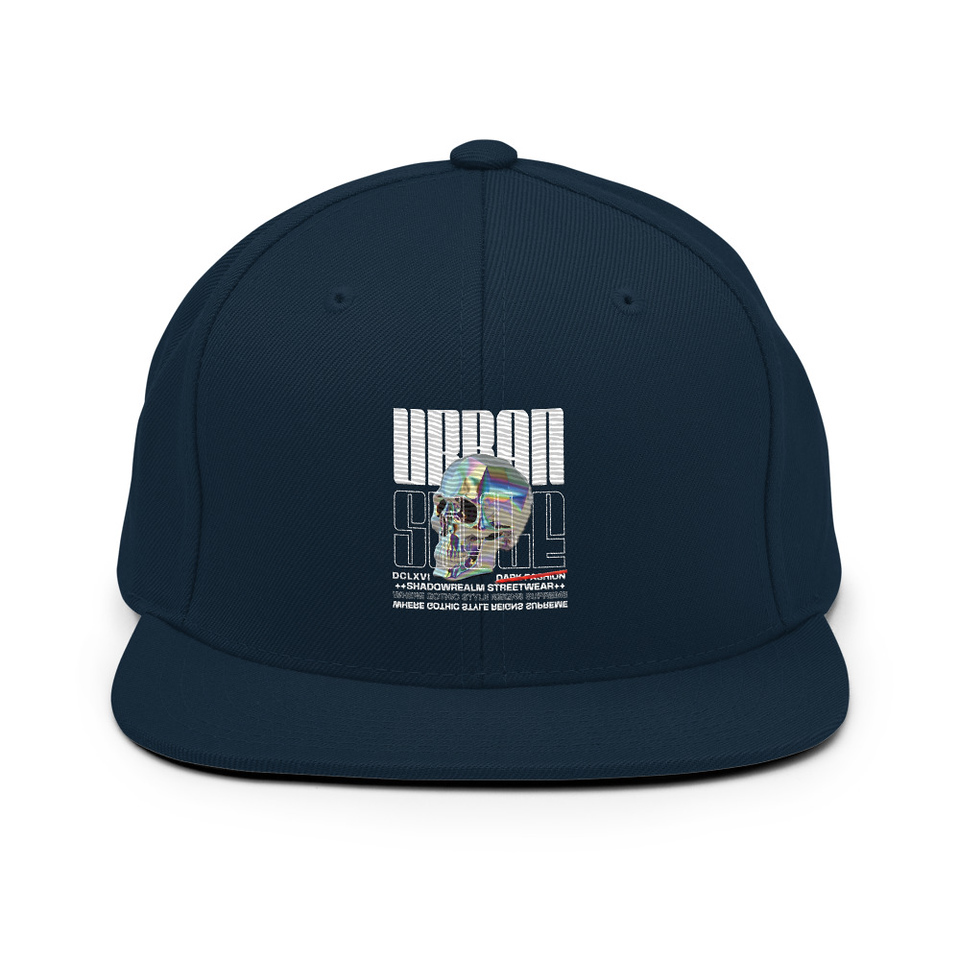 Black 3D Skull Classic Snapback