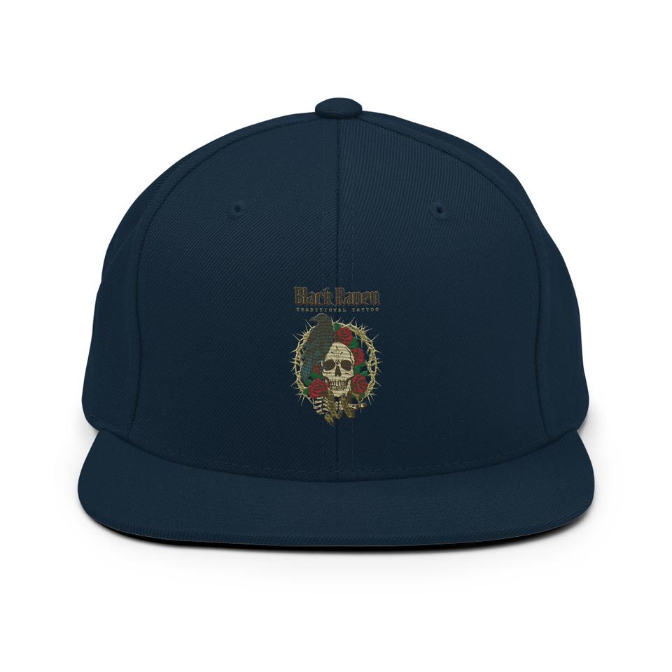 Black Raven Tattoo - Skull & Thorns Classic Snapback