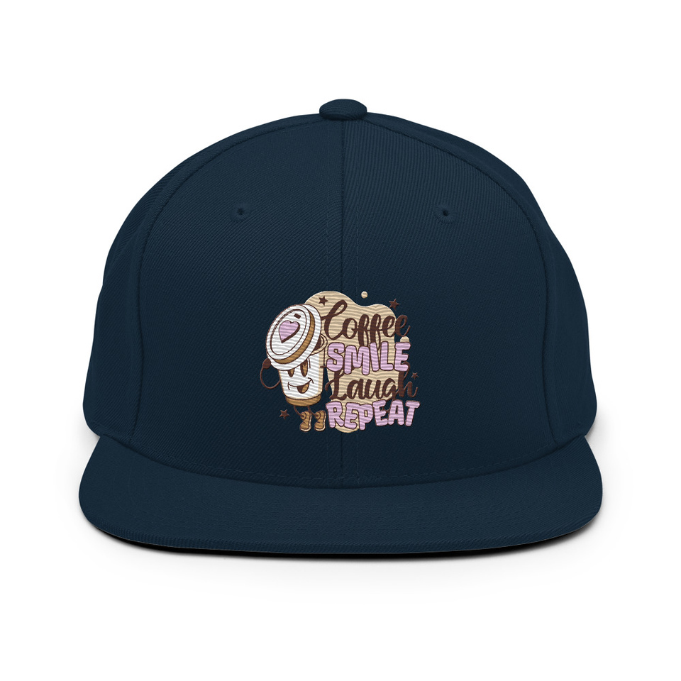 Coffee is Happiness - Retro Cartoon Mascot Classic Snapback