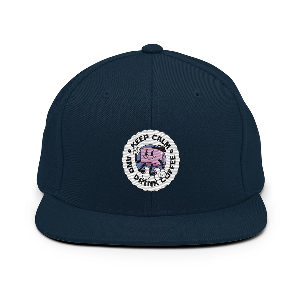 Colorful Fun Retro Style Coffee Quote Classic Snapback