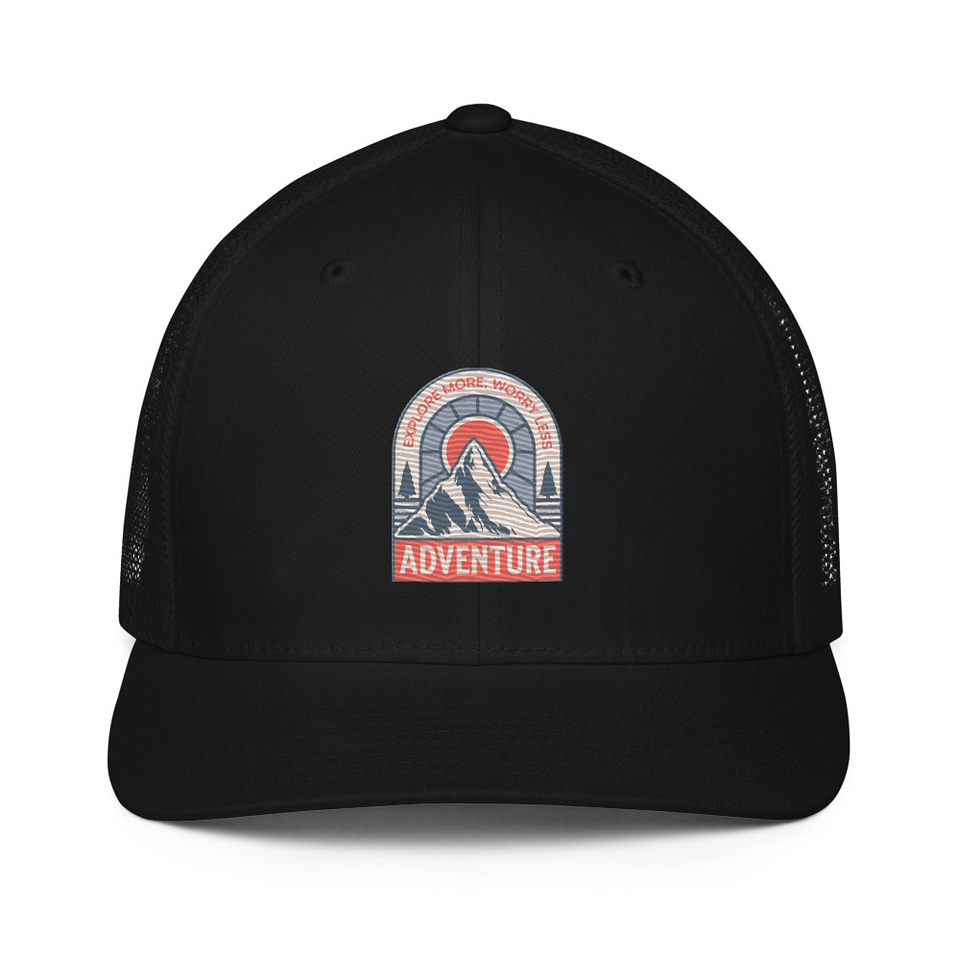 Adventure - Mountain Climbing Closed-Back Trucker Cap