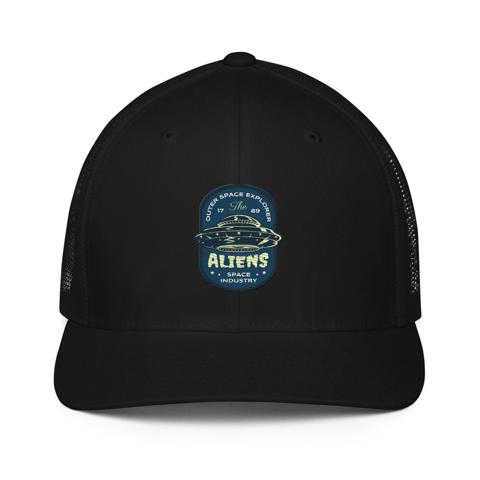 Aliens Outer Space Explorer - UFO Closed-Back Trucker Cap