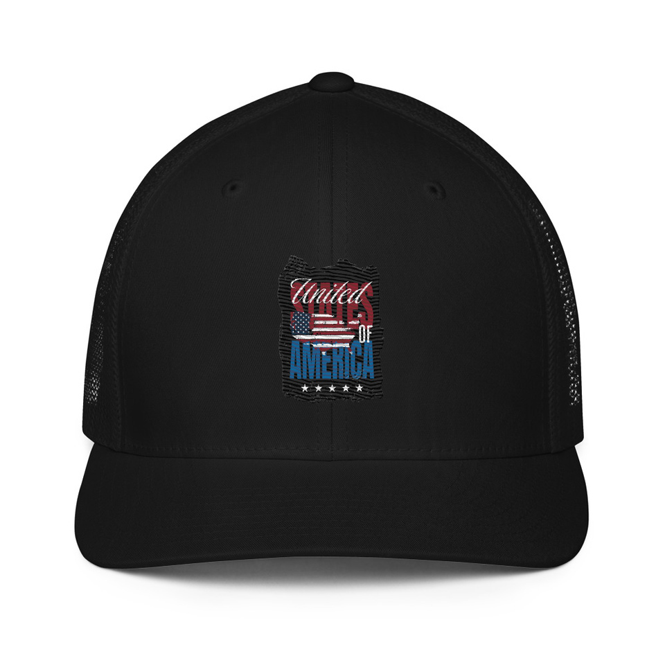 America (3) Closed-Back Trucker Cap