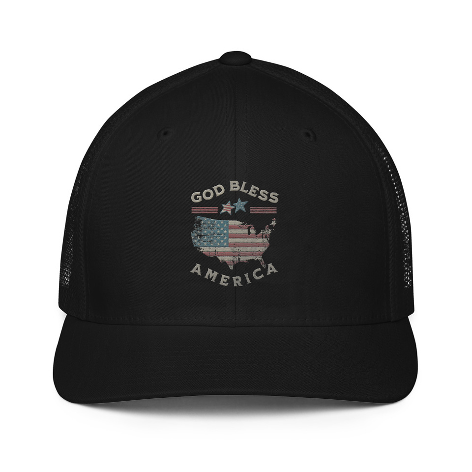 America - Land Of The Free Closed-Back Trucker Cap