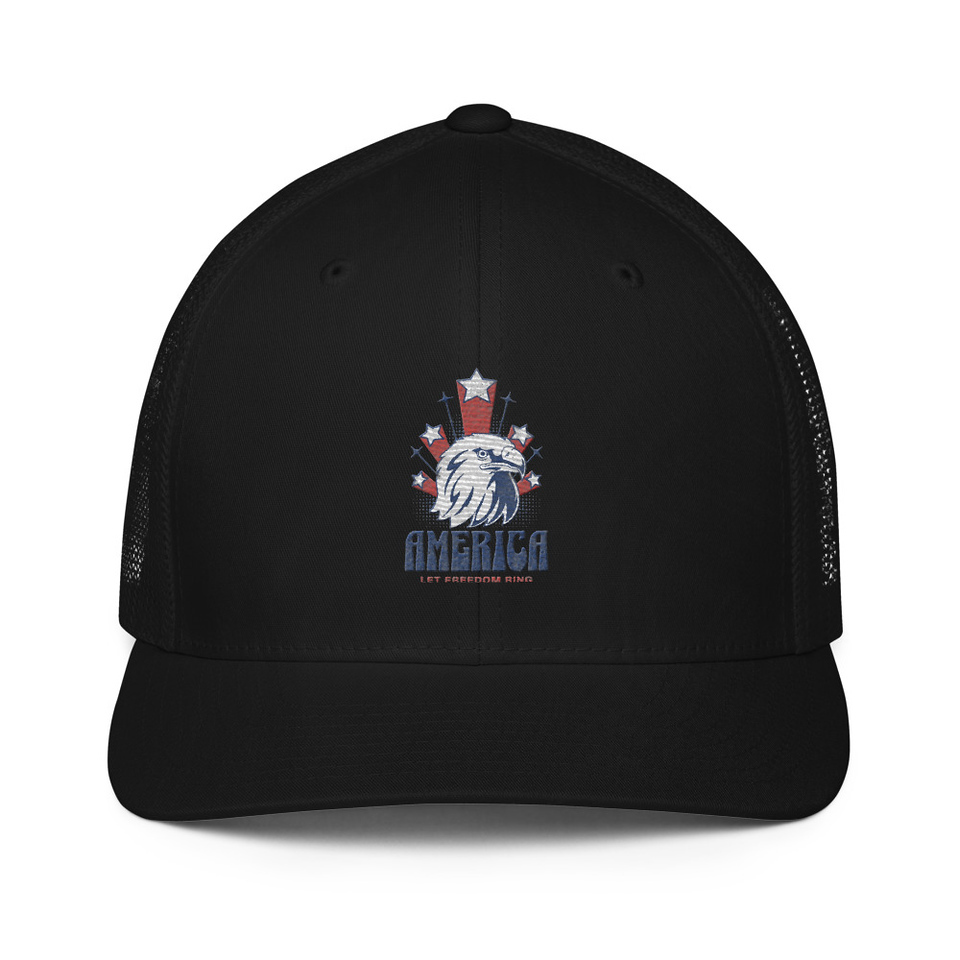 America Closed-Back Trucker Cap