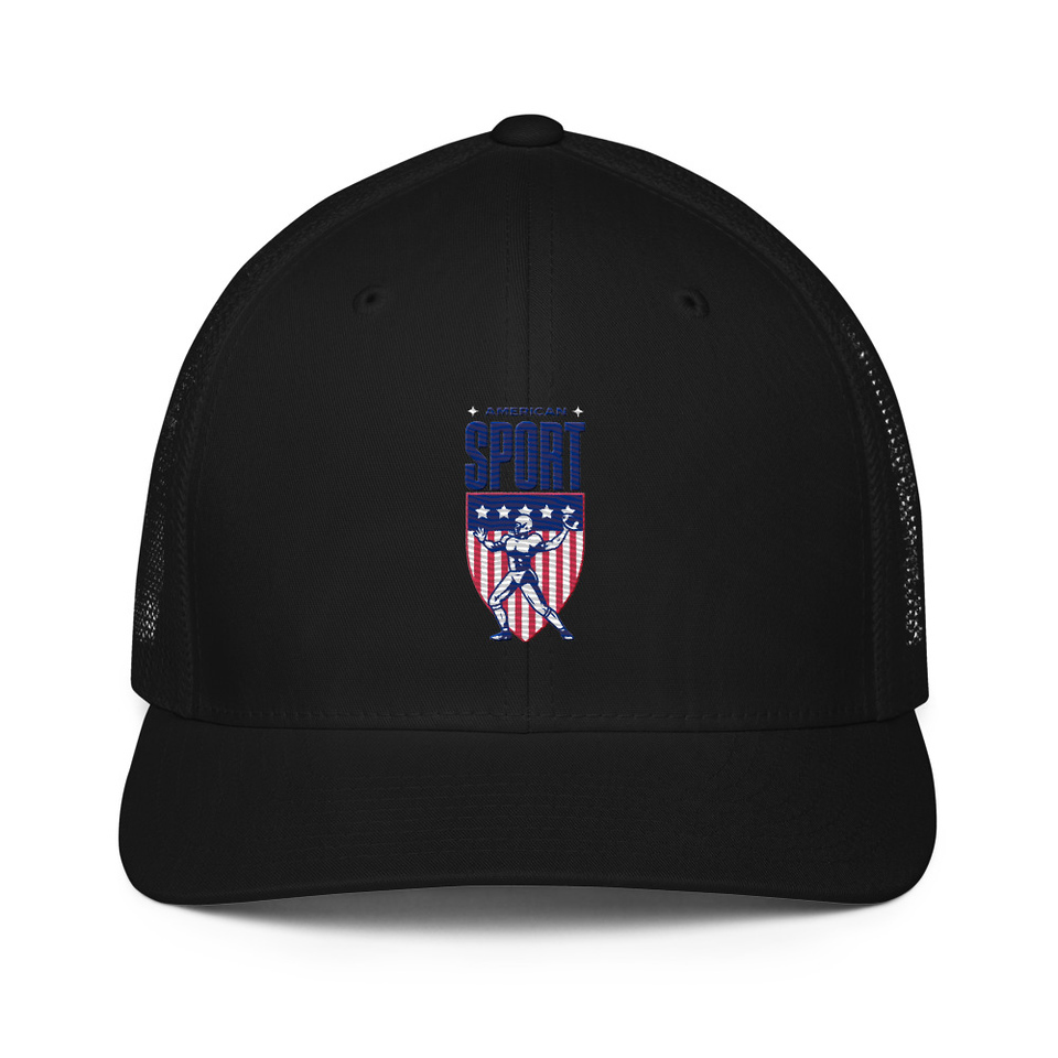 American Football Sport Closed-Back Trucker Cap