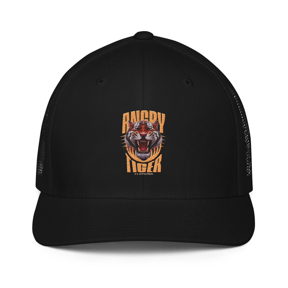 Angry Tiger - AI Closed-Back Trucker Cap