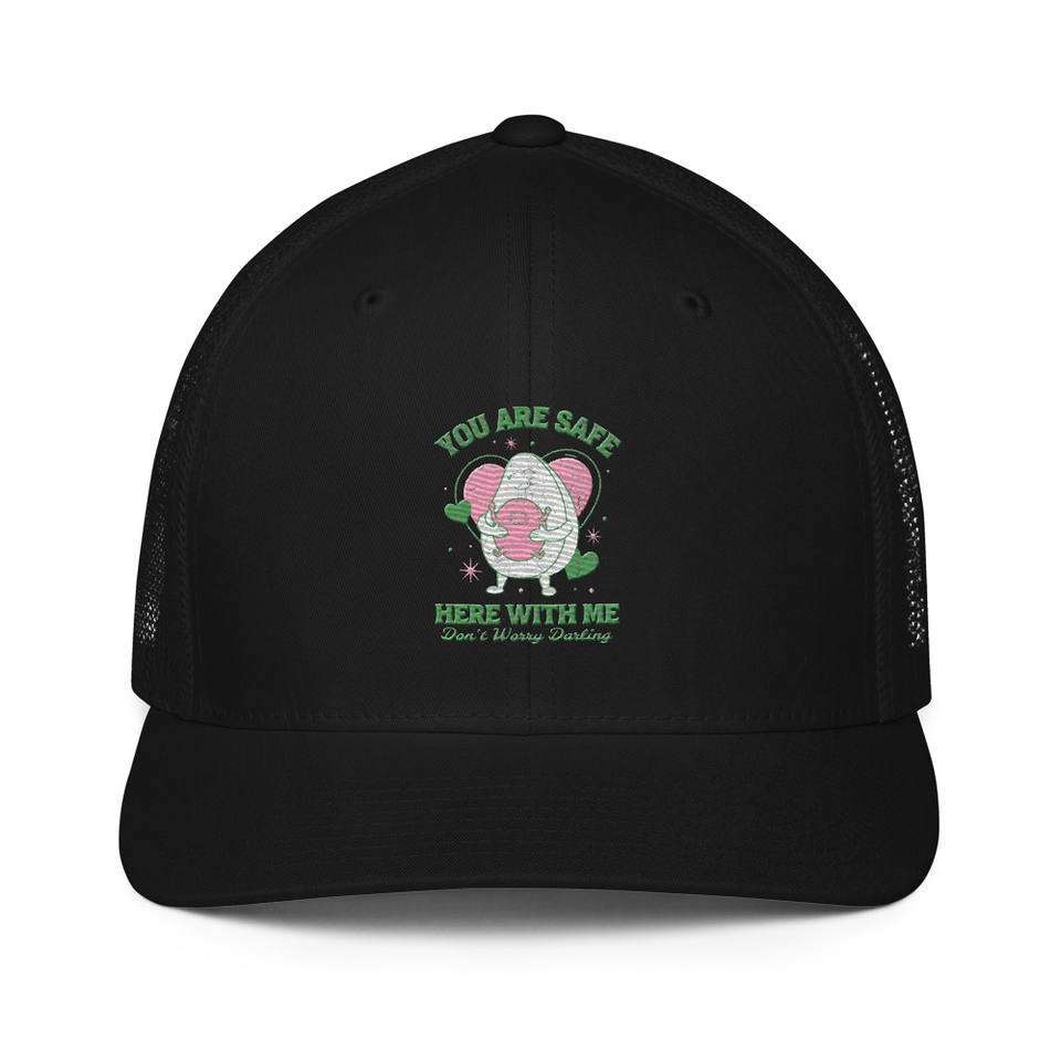 Avo Love - Typographic Cartoon Streetwear Closed-Back Trucker Cap