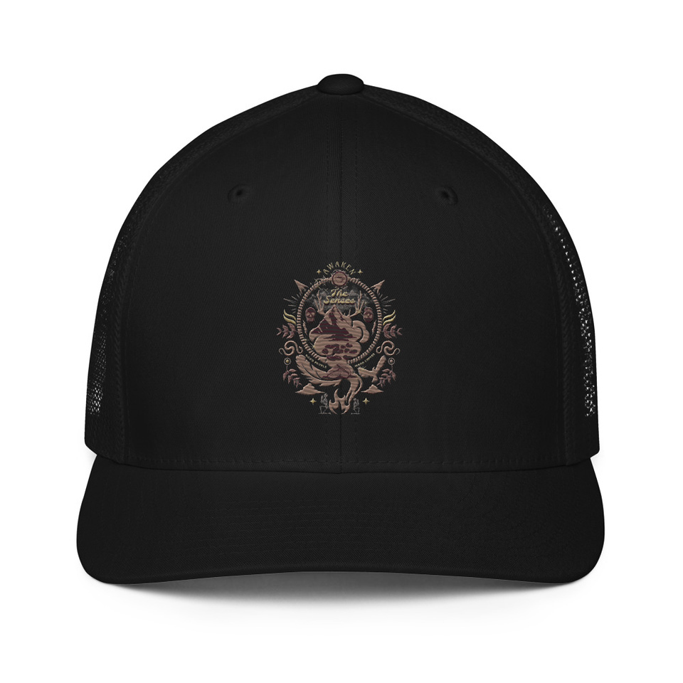 Awaken The Senses - Coffee Beans Closed-Back Trucker Cap