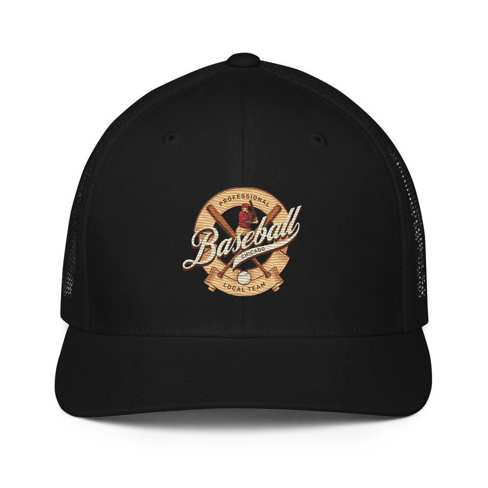 Baseball Team - College Sports Closed-Back Trucker Cap