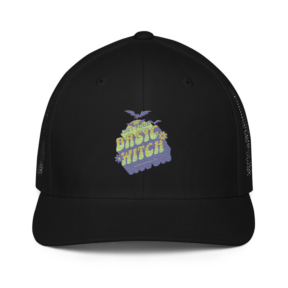 Basic Witch - Halloween Closed-Back Trucker Cap