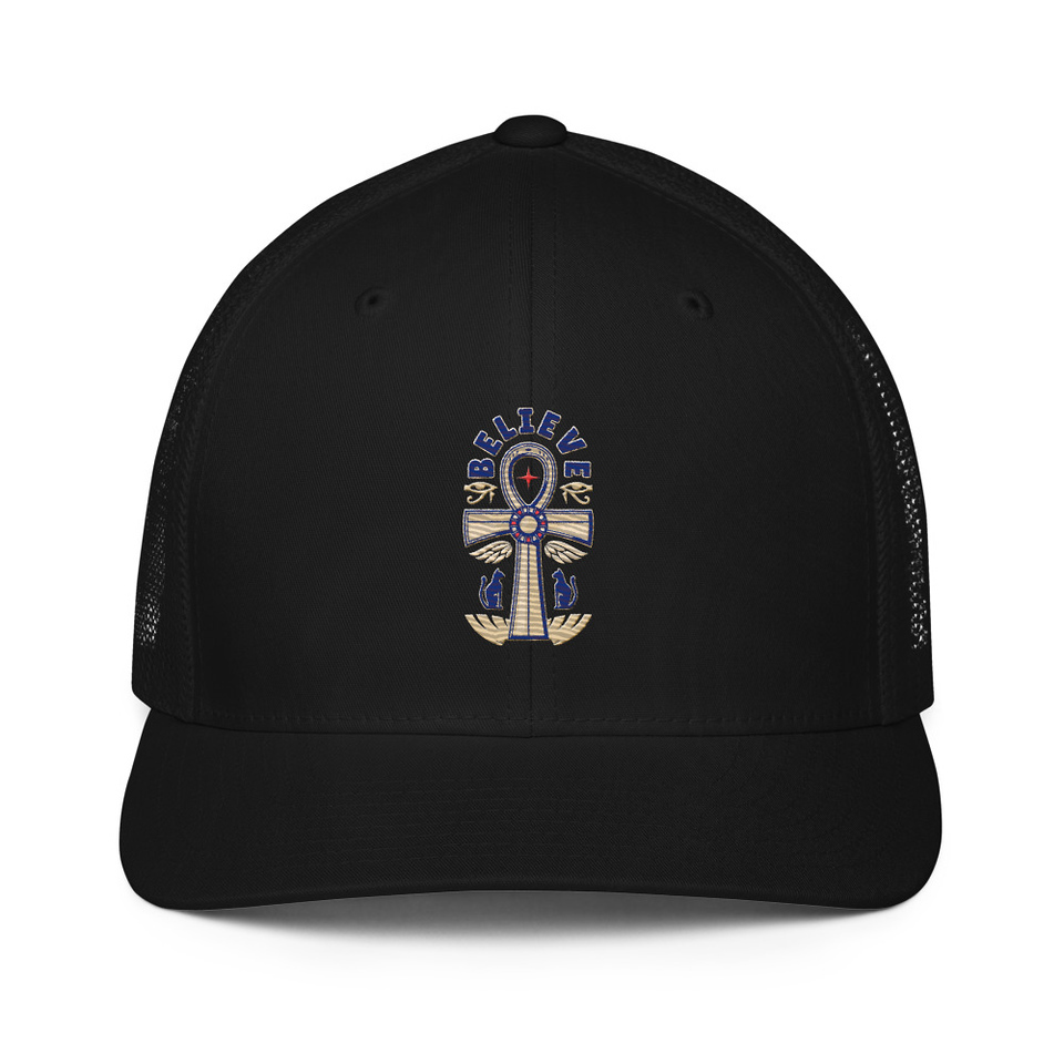 Believe  - Faith Symbol Closed-Back Trucker Cap