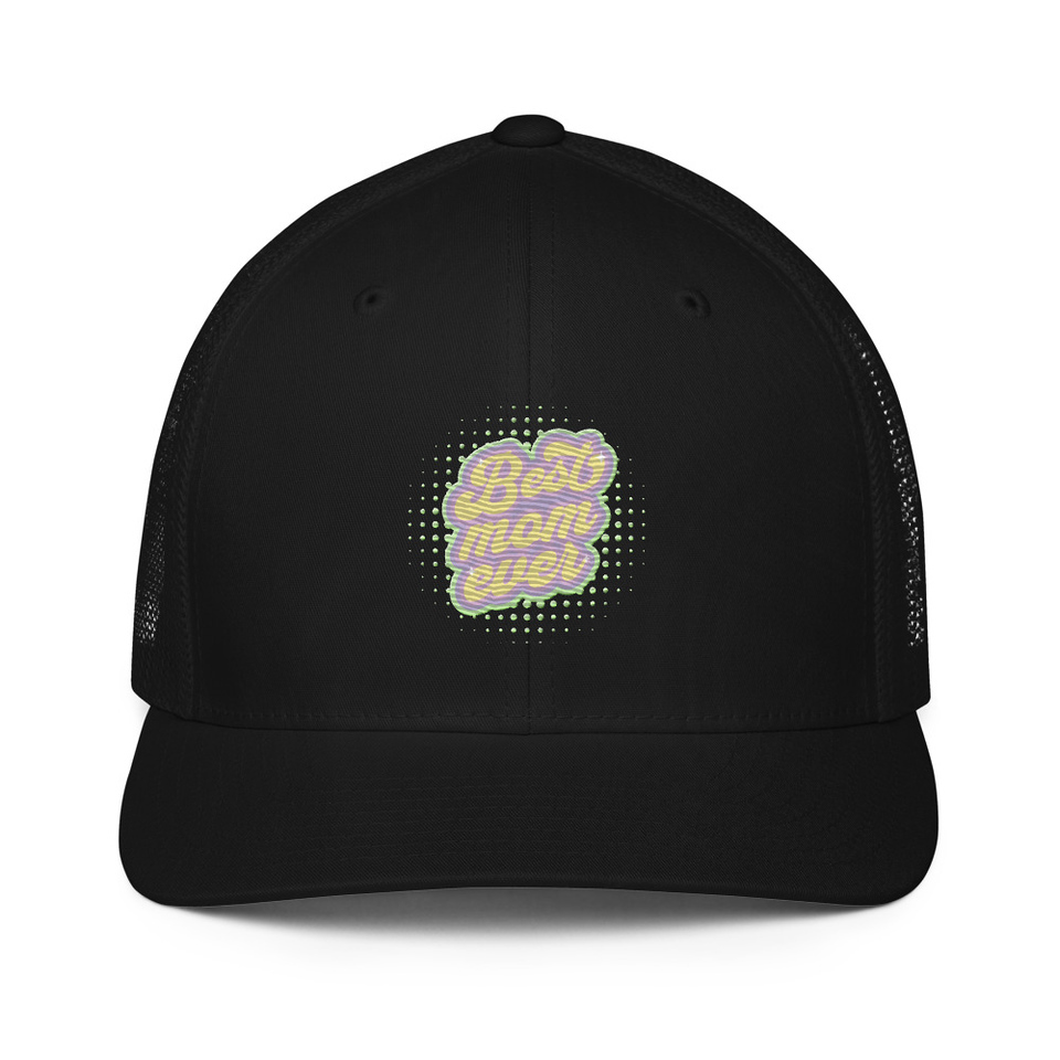 Best Mom Ever - Retro Typography Closed-Back Trucker Cap