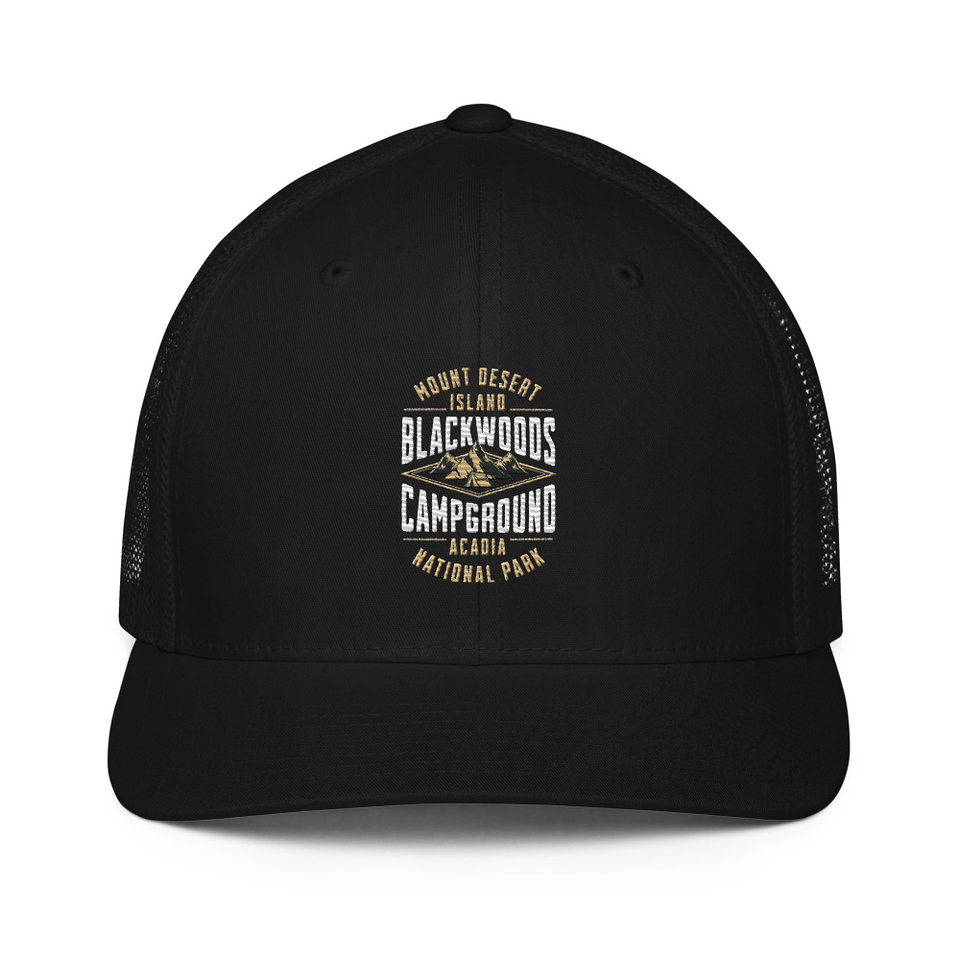 Blackwoods Campground - Mountain Adventure Closed-Back Trucker Cap