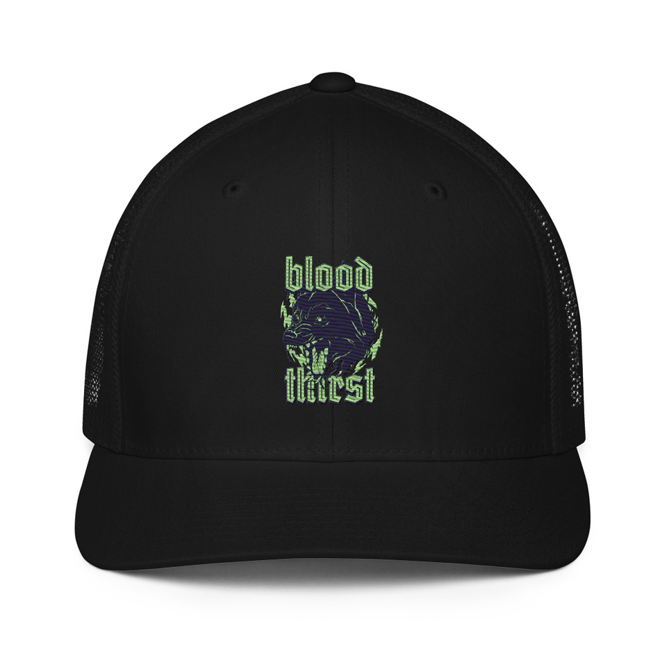 Blood Thirst - Neon Dog Closed-Back Trucker Cap