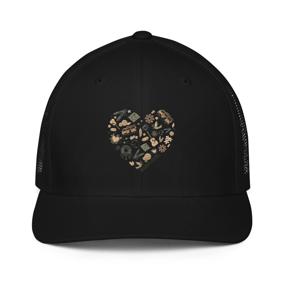 Boho Girl Poster Closed-Back Trucker Cap