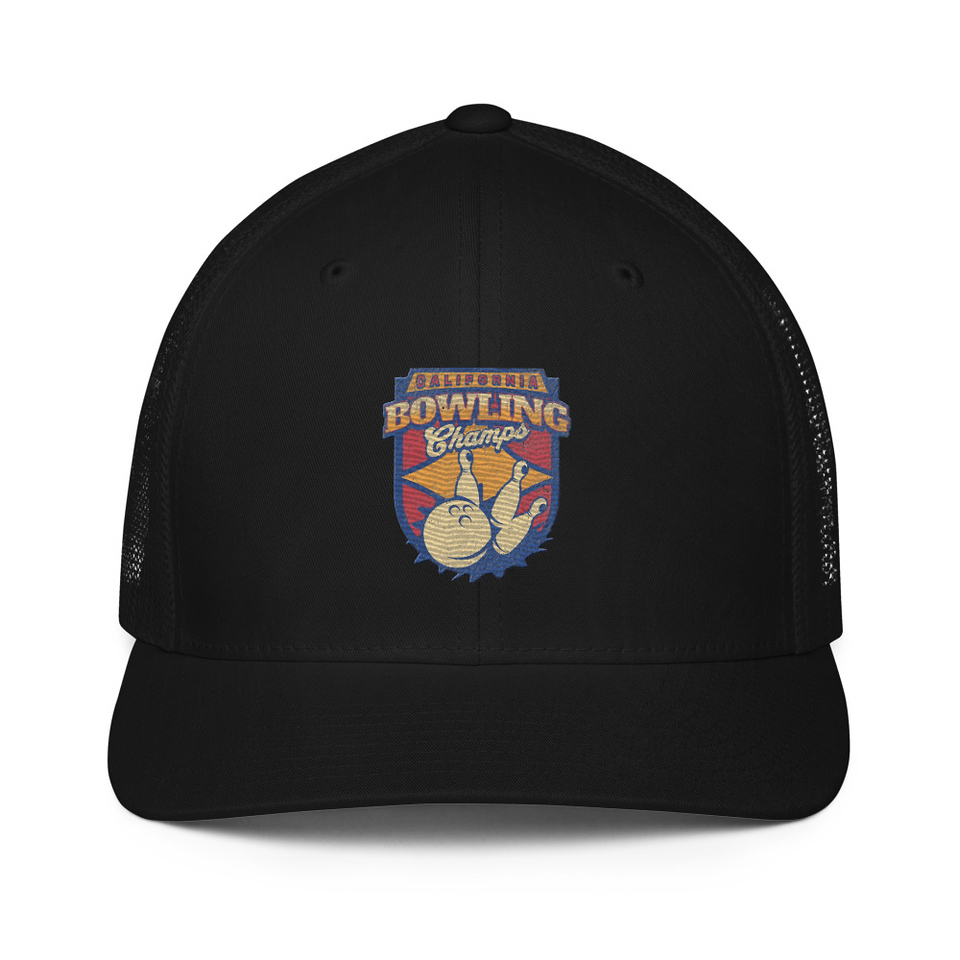 Bowling Championship - Retro Athlectic Sports Closed-Back Trucker Cap