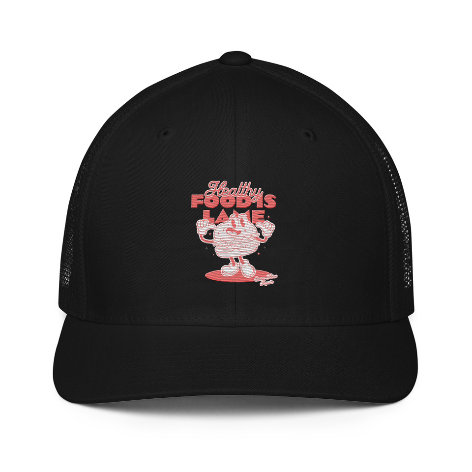 Burger Mascot Closed-Back Trucker Cap