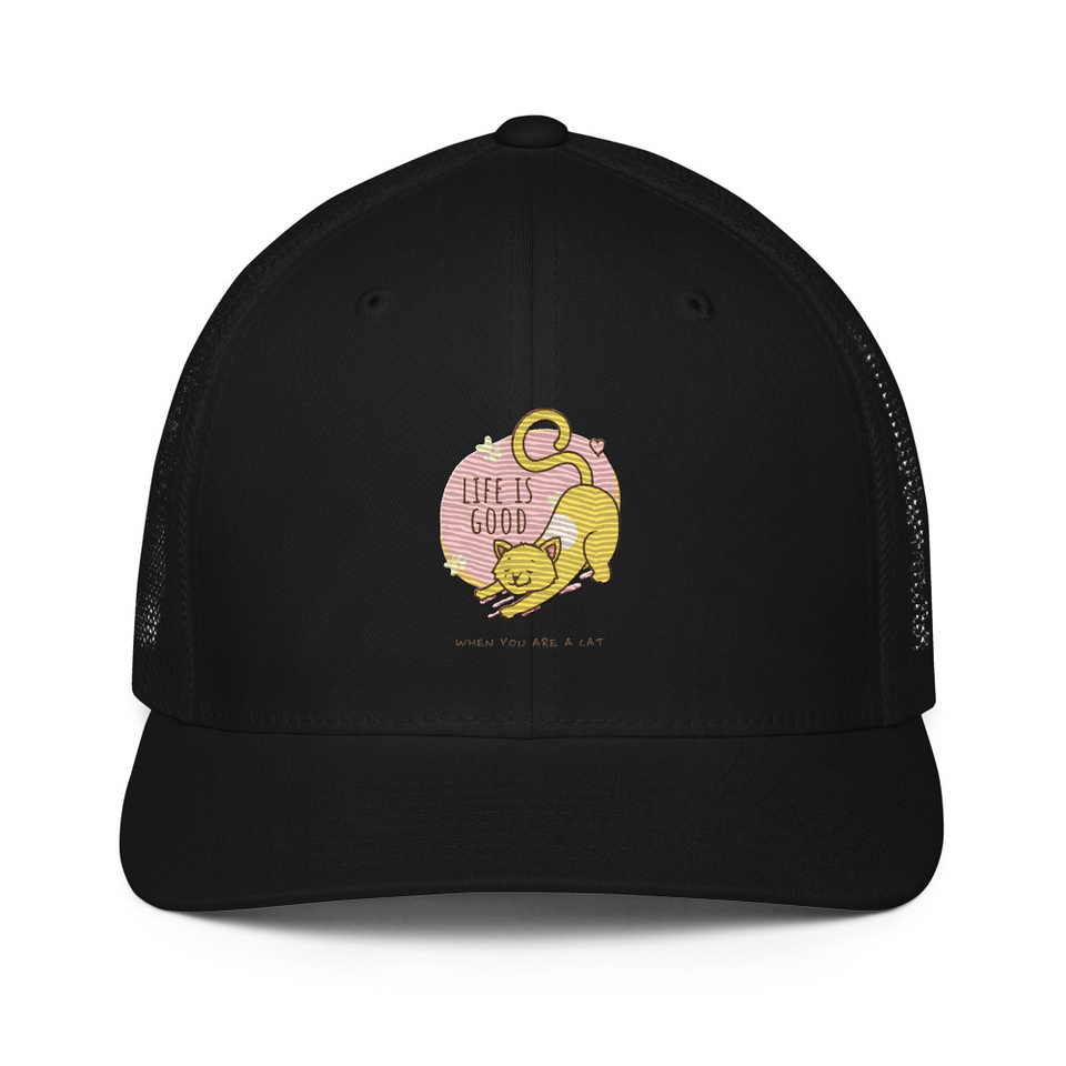 Cat Life - Humor Closed-Back Trucker Cap