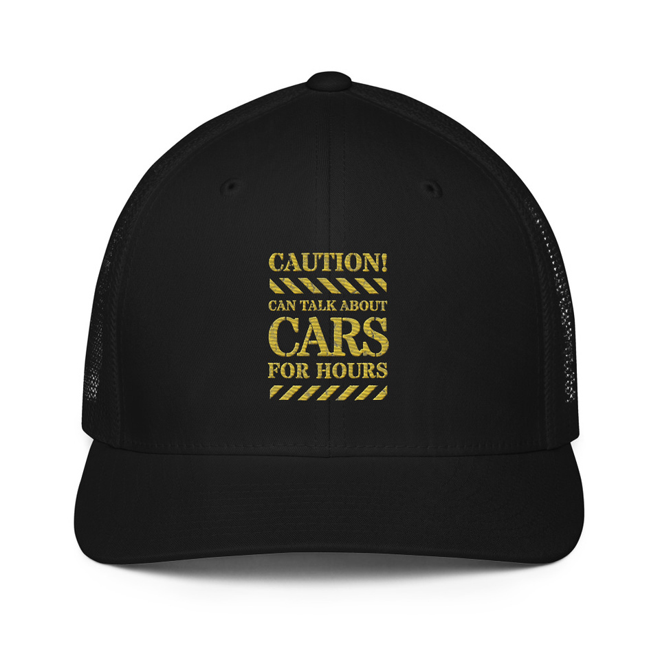 Caution Signs - Yellow Traffic Sign Closed-Back Trucker Cap