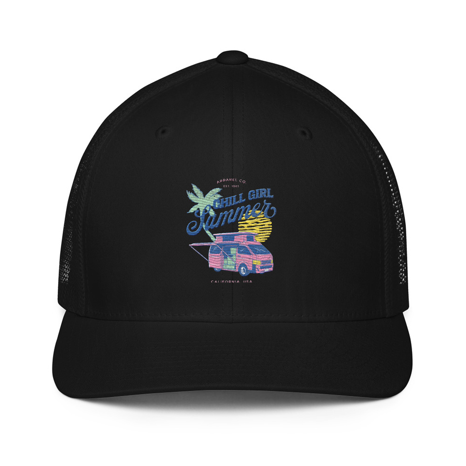 Chill Girl Summer Closed-Back Trucker Cap