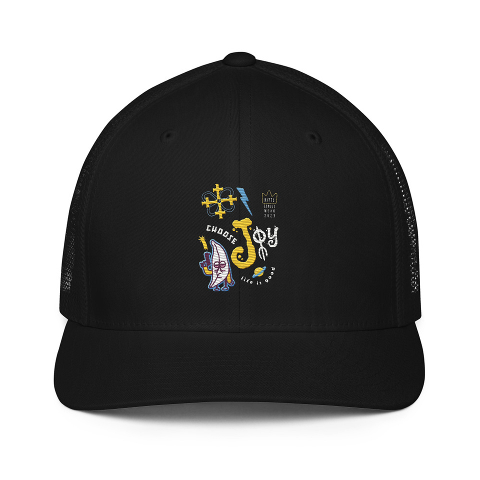 Choose Joy Closed-Back Trucker Cap