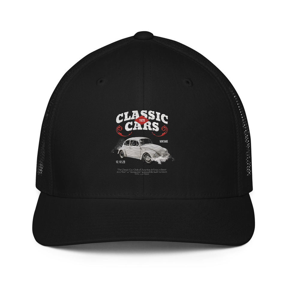 Classic Cars Closed-Back Trucker Cap