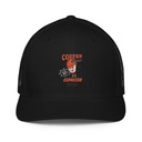 Coffee Break Cartoon Retro 90s  Closed-Back Trucker Cap