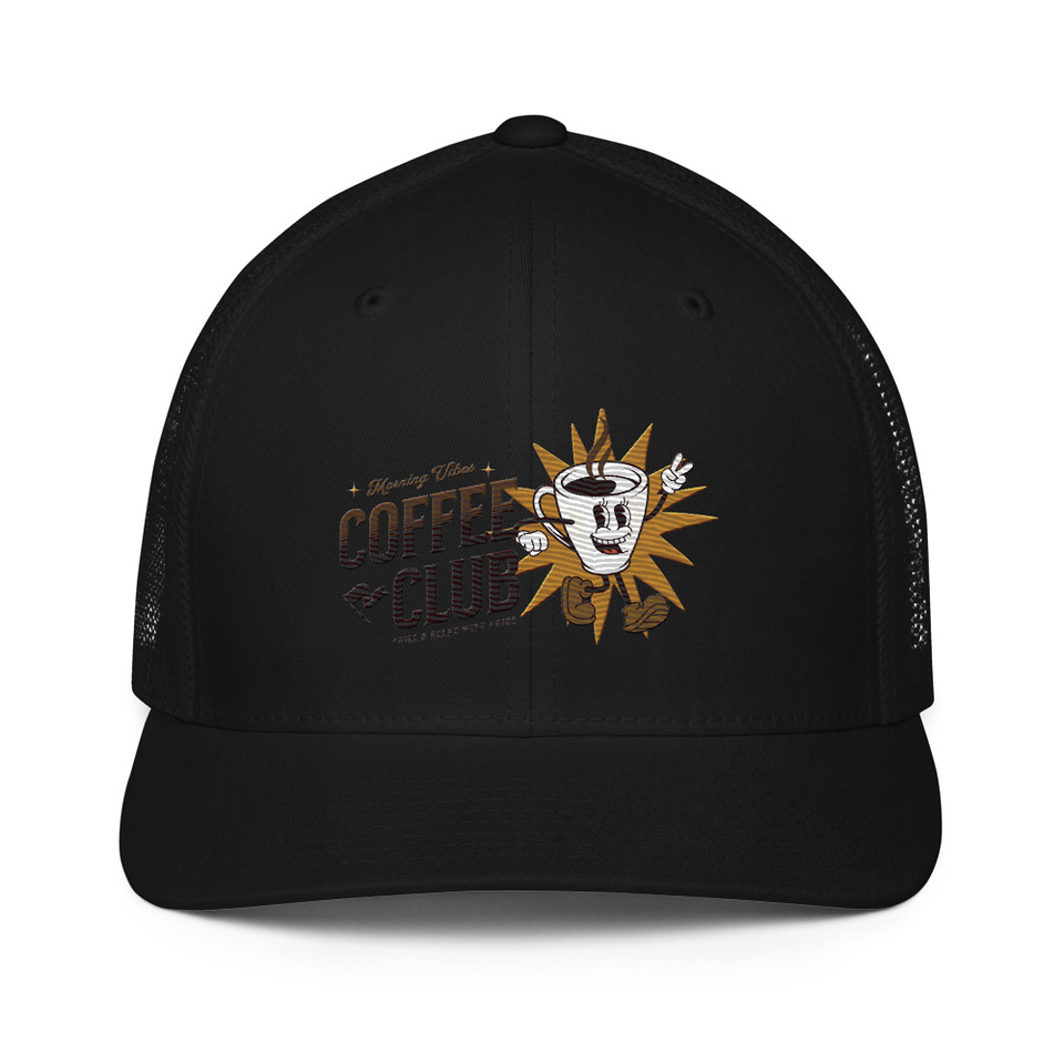 Coffee Club Closed-Back Trucker Cap