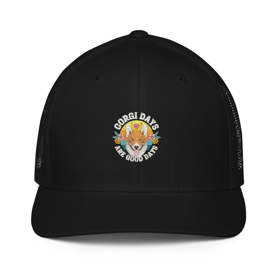 Corgi Days - Funny Animal Closed-Back Trucker Cap