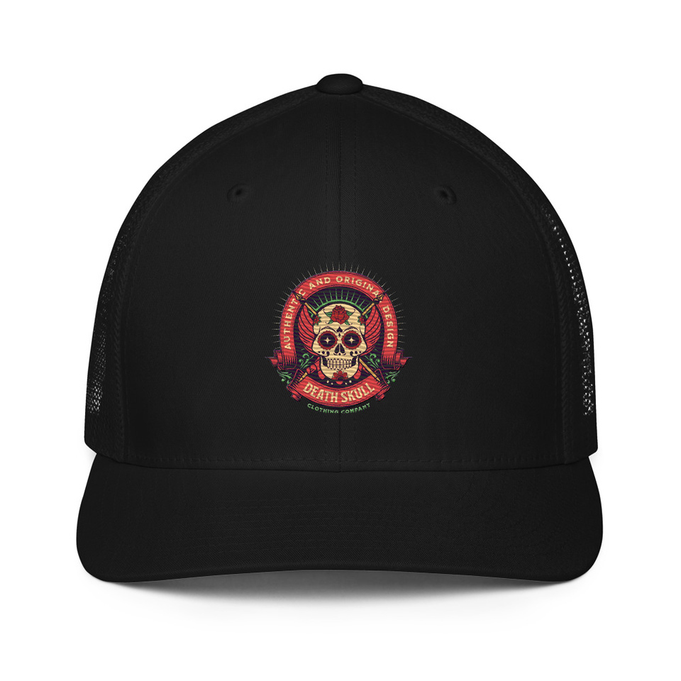 Death Skull - Badge  Closed-Back Trucker Cap