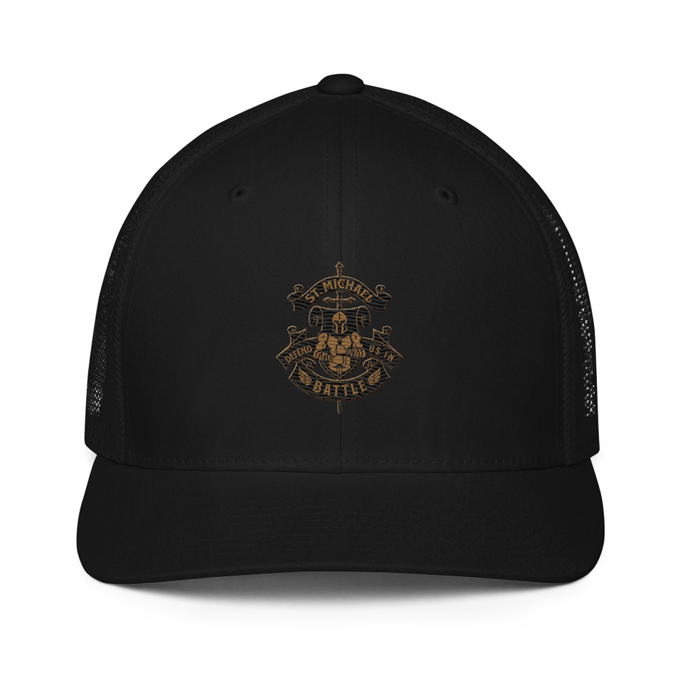 Defend us in battle - Knight with sword Closed-Back Trucker Cap
