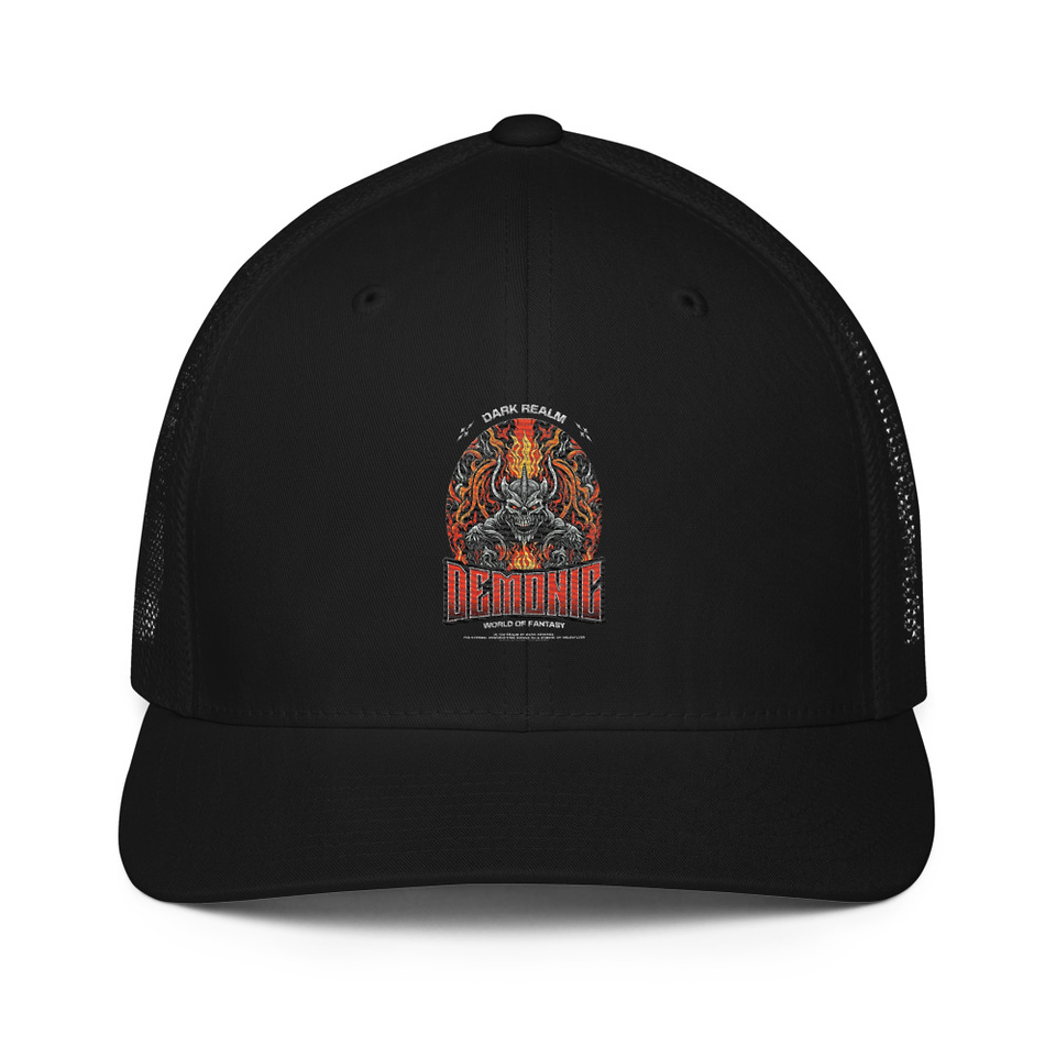 Demonic Closed-Back Trucker Cap