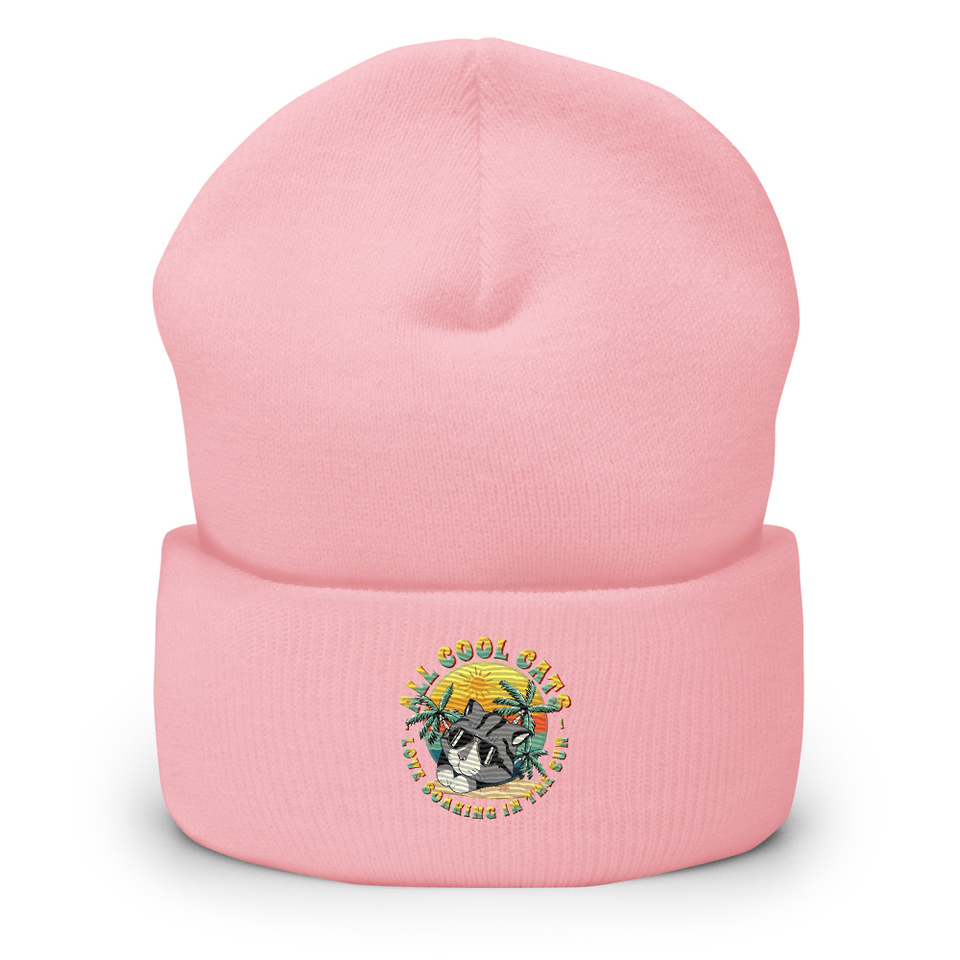 All Cool Cats - Sunset Beach Cuffed Beanie