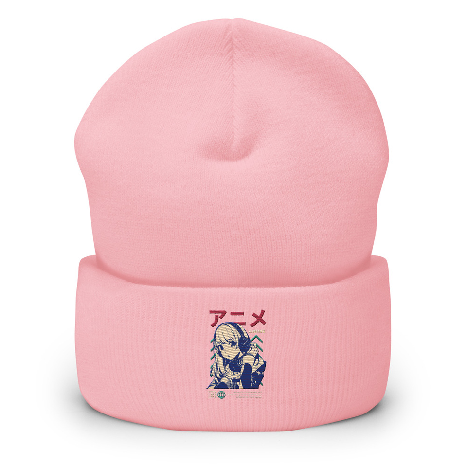 Anime Girl Cuffed Beanie