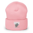 Black 3D Skull Cuffed Beanie