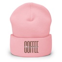Black Magic - Minimal Modern Coffee Quote Cuffed Beanie
