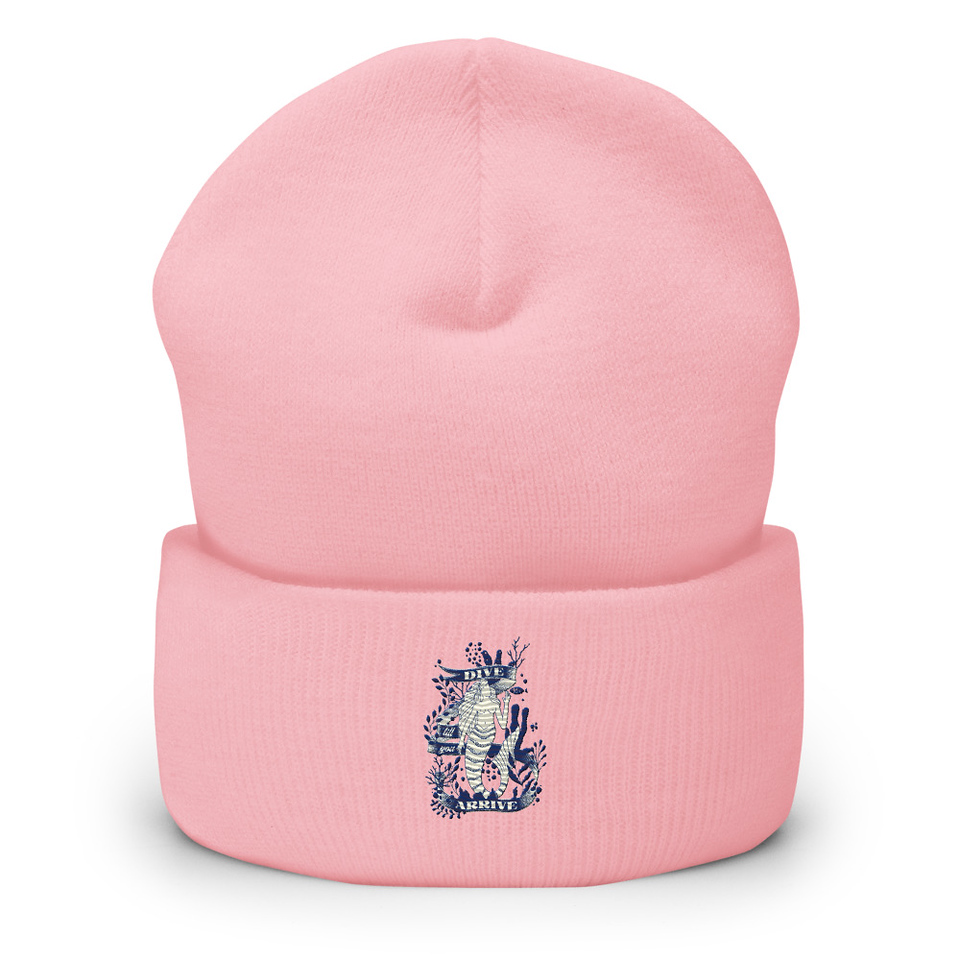 Blue Mermaid - Nautical Cuffed Beanie