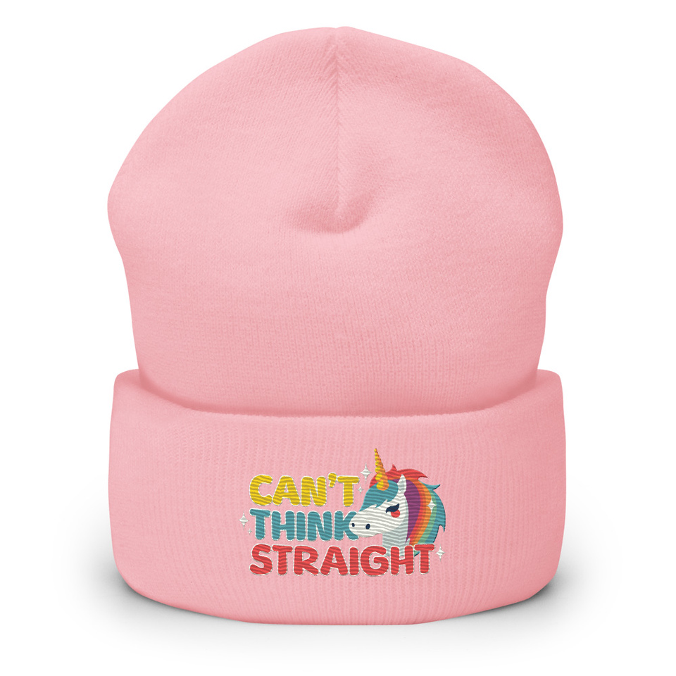 Can't Think Straight (2) Cuffed Beanie