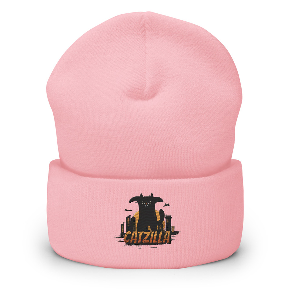 Catzilla - Funny Comic Animal Cuffed Beanie