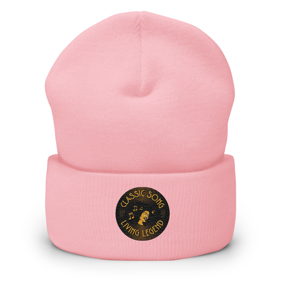 Classic Song - Music Record Cuffed Beanie
