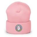 Colorful Fun Retro Style Badge Cuffed Beanie