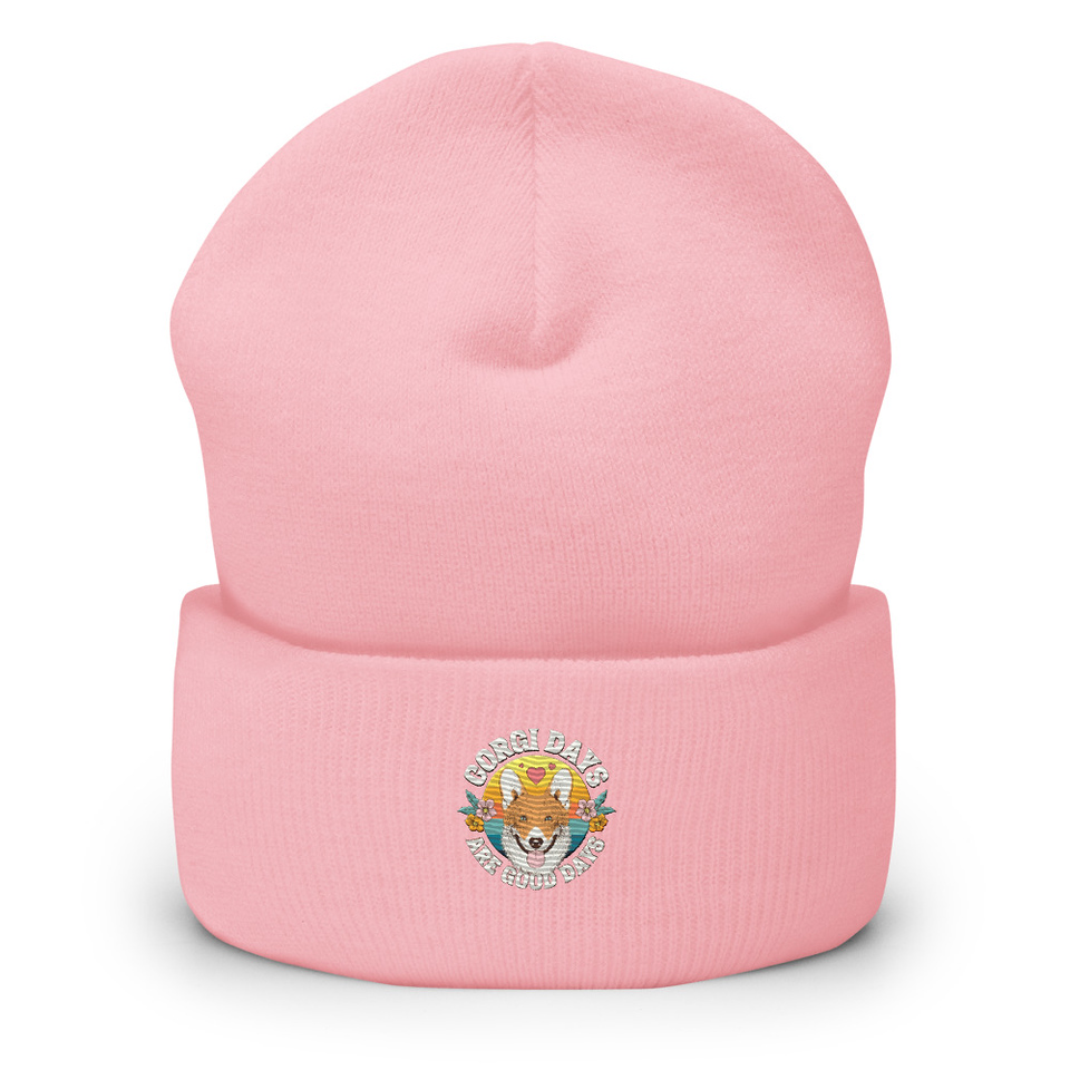 Corgi Days - Funny Animal Cuffed Beanie