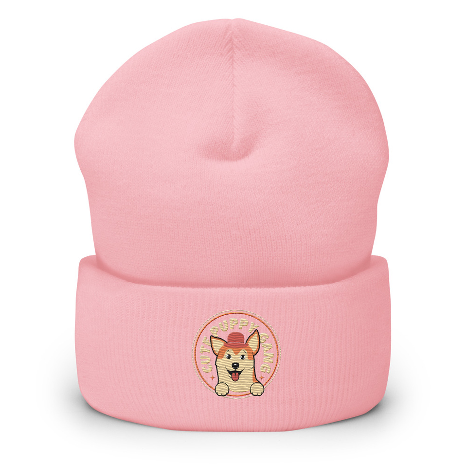 Cute Puppy Gang - Corgi Cuffed Beanie
