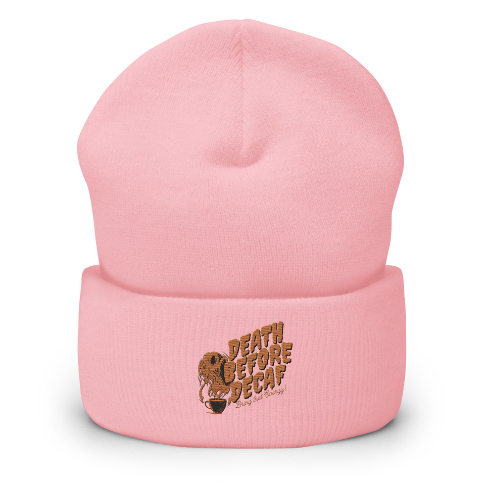 Death Before Decaf - Coffee Cuffed Beanie