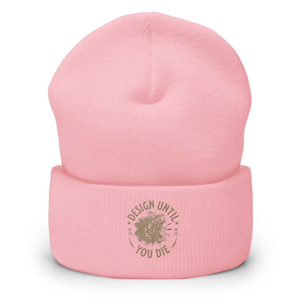 DESIGN UNTIL YOU DIE Cuffed Beanie